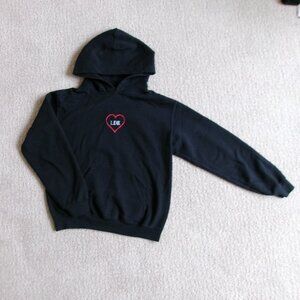 black lana del rey heart hoodie